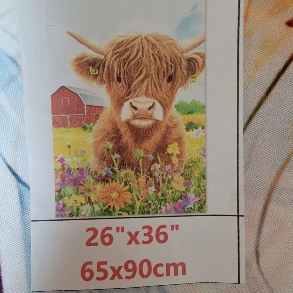 Set of 2 Curtain Panels Highland Cow Barn 26